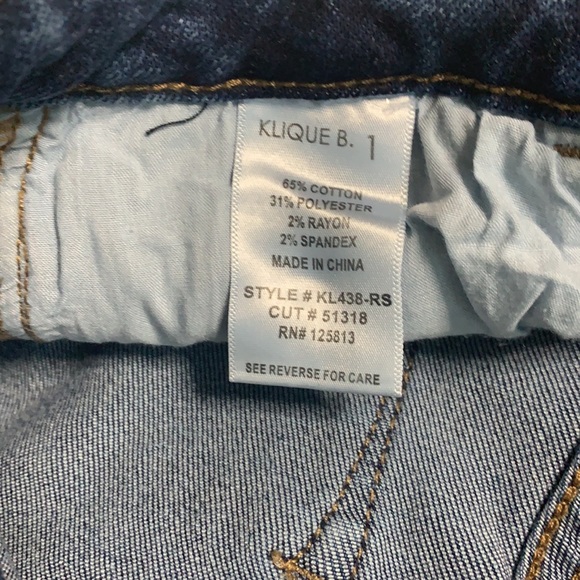 Klique B Denim Junior Flare Split Bottom Jeans - Picture 6 of 6